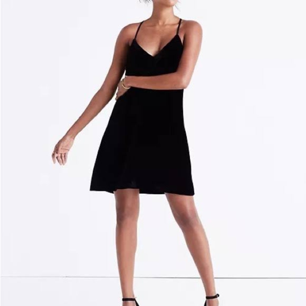 Madewell Black Velvet Slip Dress (New with Tags!)